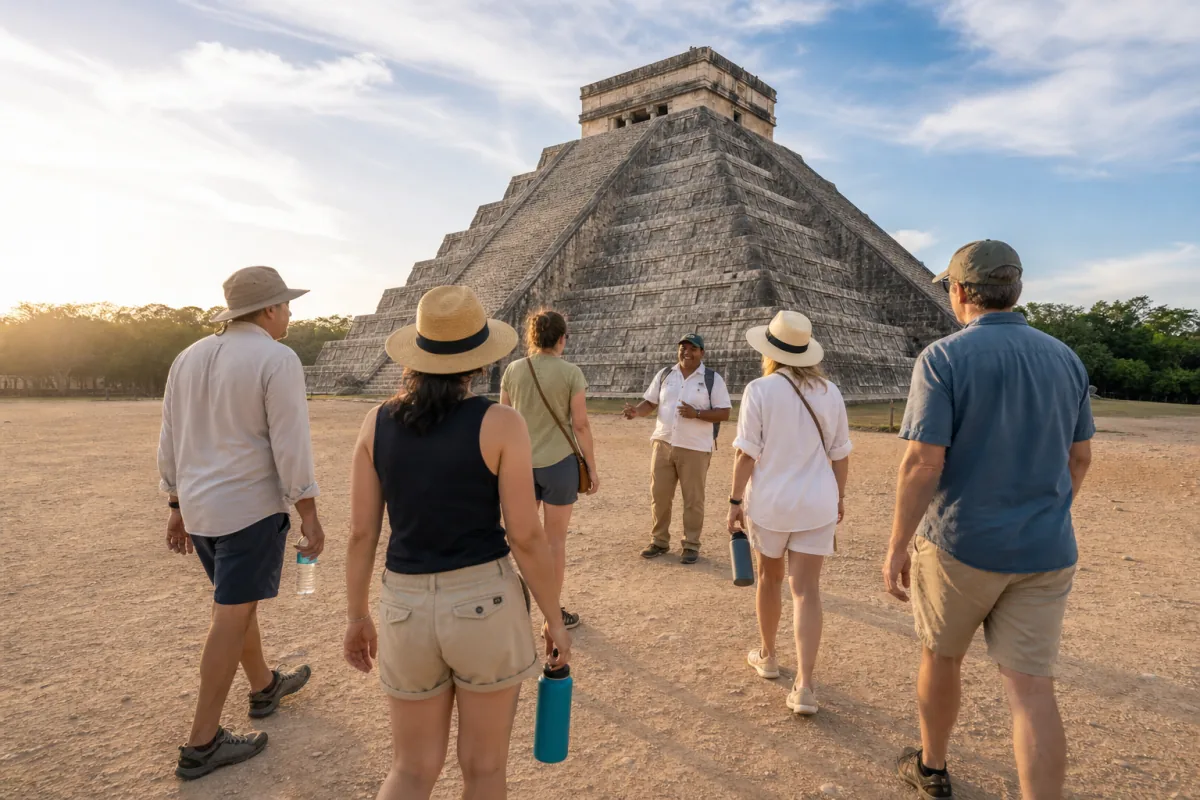 Un día en Chichén Itzá desde el Caribe: carretera, calor e historia
